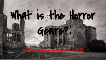 What Is The Horror Genre? - Mrs. Georgia Starling's 8th .