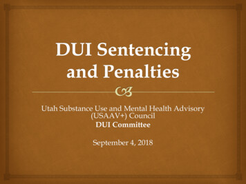 Utah Substance Use And Mental Health Advisory (USAAV ) Council DUI .