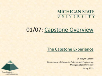 01/07: Capstone Overview - Michigan State University