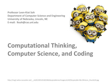 Computational Thinking, Computer Science, And Coding