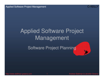 Software Project Planning - Building Better Software