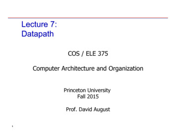 Lecture 7: Datapath