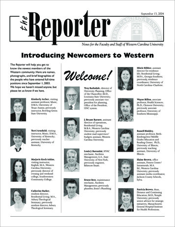 Introducing Newcomers To Western Welcome! - Western Carolina University