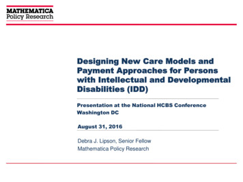 Designing New Care Models And Payment Approaches For Persons With .