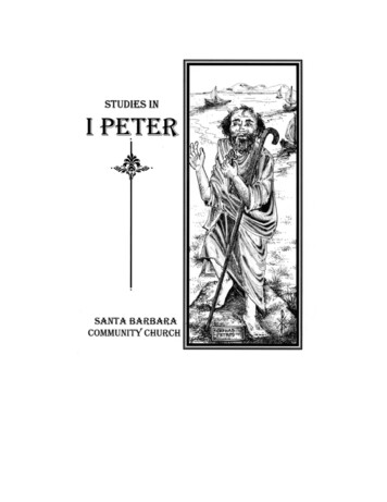 I Peter Study Guide - Santa Barbara Community Church