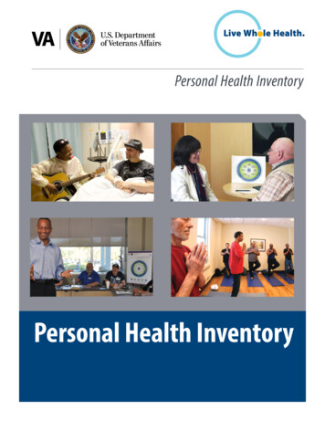 Personal Health Inventory - Veterans Affairs