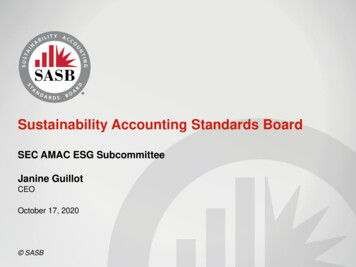 Sustainability Accounting Standards Board - SEC