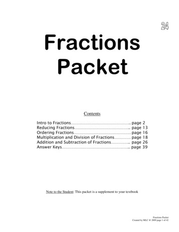 Fractions Packet - CNM