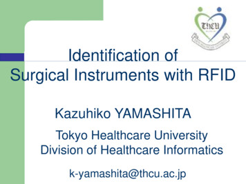 Identification Of Surgical Instruments With RFID