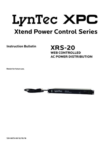 Xtend Power Control Series XRS-20 - LynTec