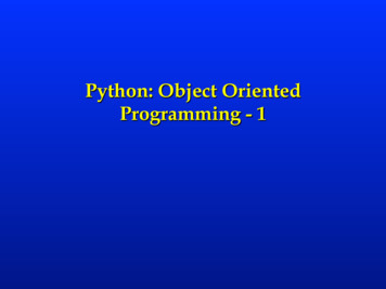 Python: Object Oriented Programming - 1
