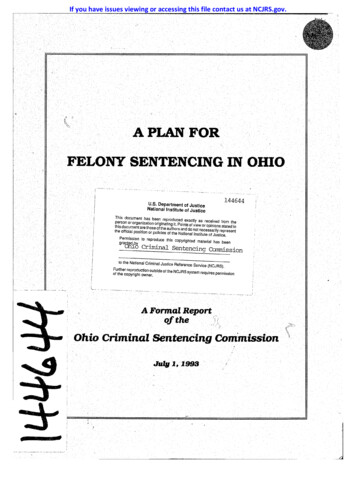 Felony Sentencing In Ohio