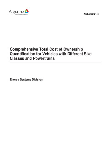 Comprehensive Total Cost Of Ownership Quantification For Vehicles With .