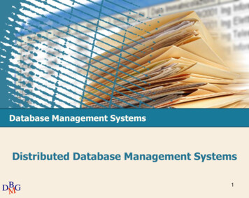 Distributed Database Management Systems - PoliTO