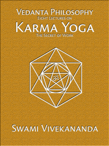 Vedanta Philosophy: Eight Lectures On Karma Yoga