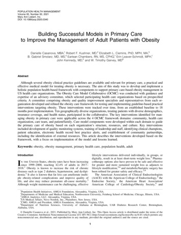 Building Successful Models In Primary Care To Improve The Management Of .
