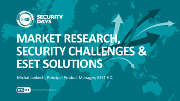 Market Research, Security Challenges & Eset Solutions