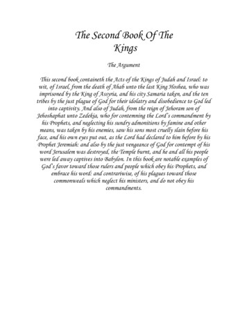 The Second Book Of The Kings - GENEVA BIBLE