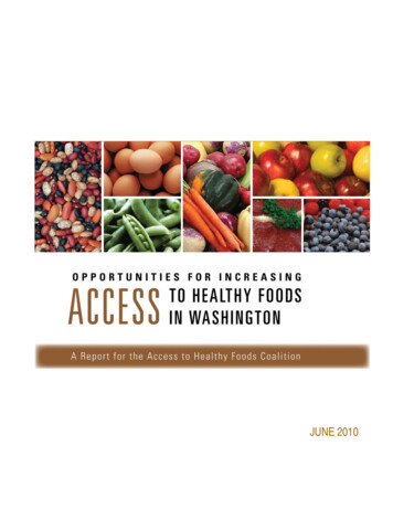 Opportunities For Increasing Access To Healthy Foods In .