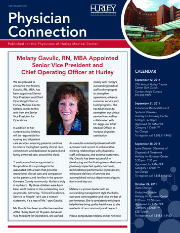 Melany Gavulic, RN, MBA Appointed Senior Vice President And Chief .