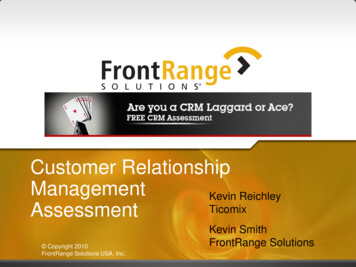 Customer Relationship Management Assessment - Ticomix