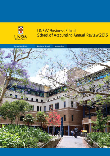 Annual Review 2015 School Of Accounting - UNSW Business School