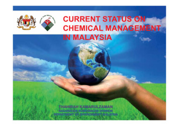Current Status On Chemical Management In Malaysia