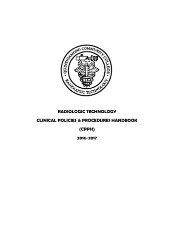 RADIOLOGIC TECHNOLOGY CLINICAL POLICIES & 
