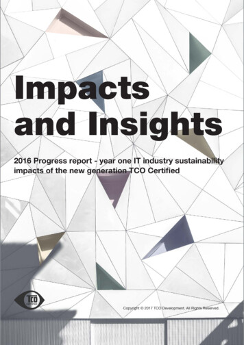 2016 Progress Report - TCO Certified