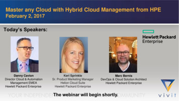 Master Any Cloud With Hybrid Cloud Management From HPE