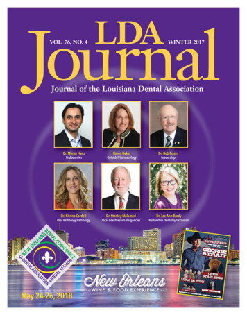 JournalVOL. 76, NO. 4 LDA - Louisiana Dental Association