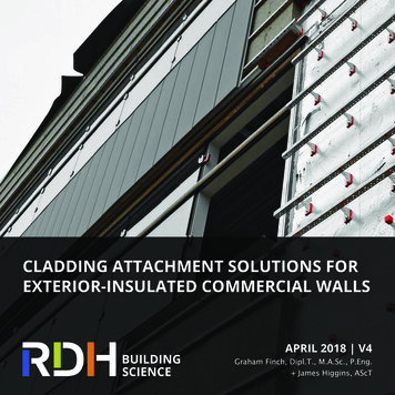 CLADDING ATTACHMENT SOLUTIONS FOR . - RDH Building 