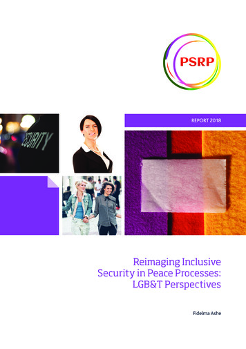 Reimaging Inclusive Security In Peace Processes: LGB&T Perspectives