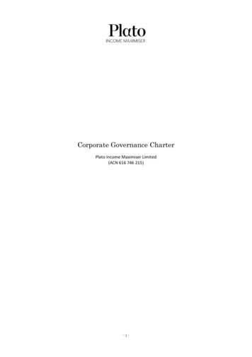 Corporate Governance Charter - Plato Investment Management