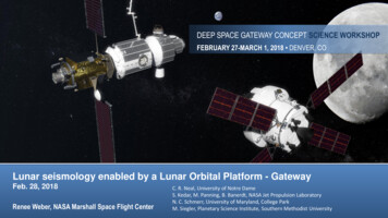 Lunar Seismology Enabled By A Lunar Orbital Platform - Gateway