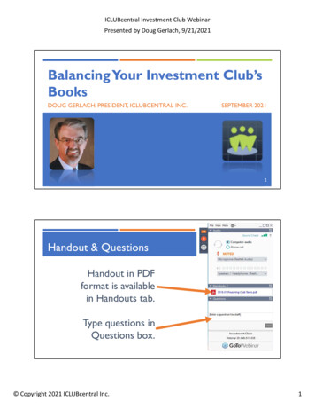 Balancing Your Investment Club’s Books