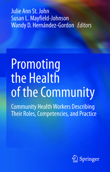 Promoting The Health Of The Community