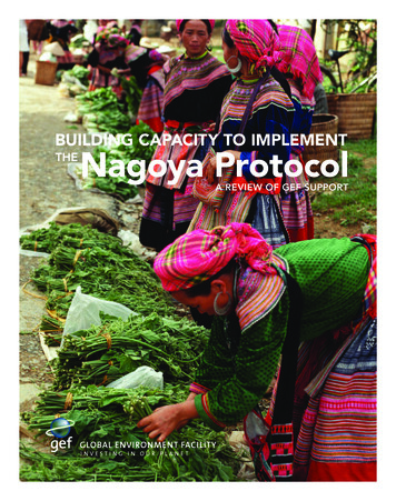 BUILDING CAPACITY TO IMPLEMENT THE Nagoya Protocol