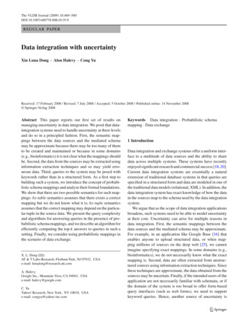 Data Integration With Uncertainty