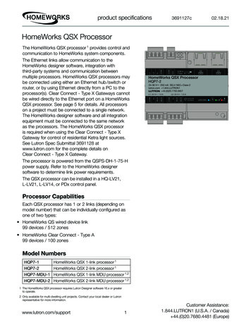 HomeWorks QSX Processor SPEC (3691127)