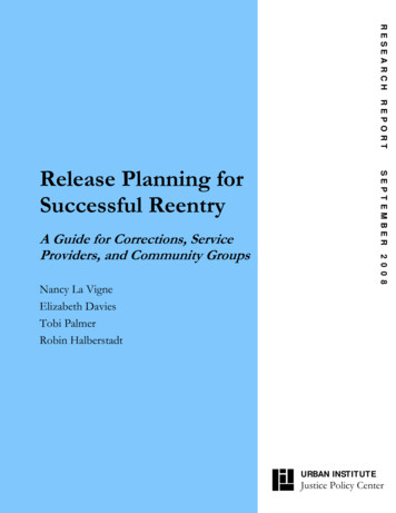 Release Planning For Successful Reentry