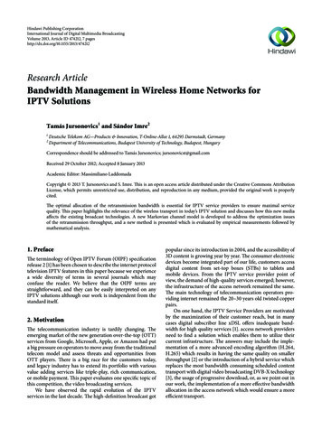 Research Article Bandwidth Management In Wireless Home Networks For .