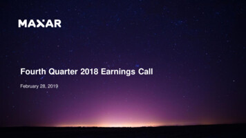 Fourth Quarter 2018 Earnings Call - S22.q4cdn 