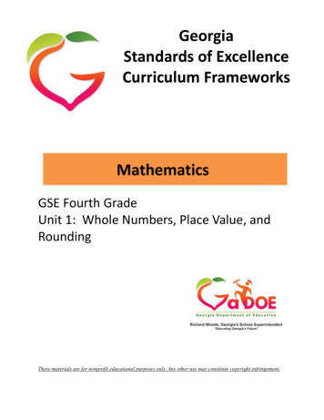 4th Math Unit 1 - Georgia Standards