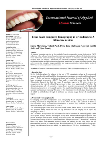 Cone Beam Computed Tomography In Orthodontics: A . - Oral Journal