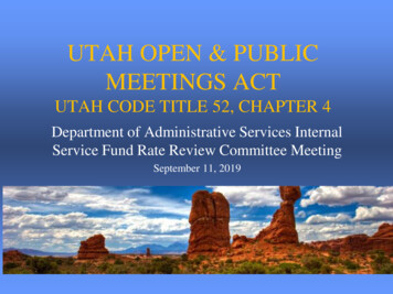 Utah Open & Public Meetings Act