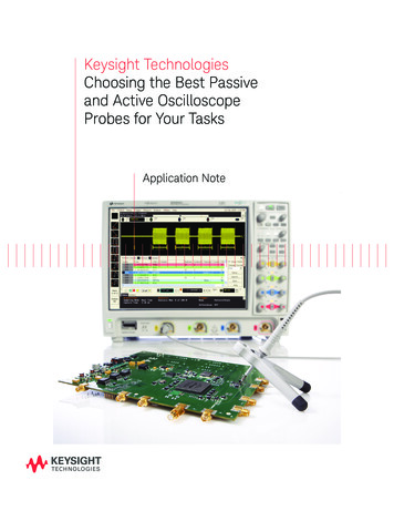 Choosing The Best Passive And Active Oscilloscope Probes .