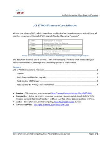 UCS STP004 Firmware Core Activation - Community.cisco 