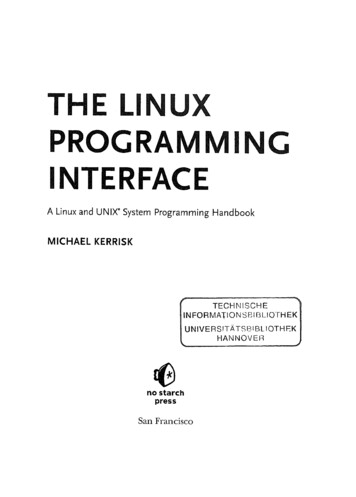 The Linux Programming Interface : A Linux Und UNIX System .