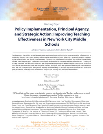 Working Paper: Policy Implementation, Principal Agency, And Strategic .